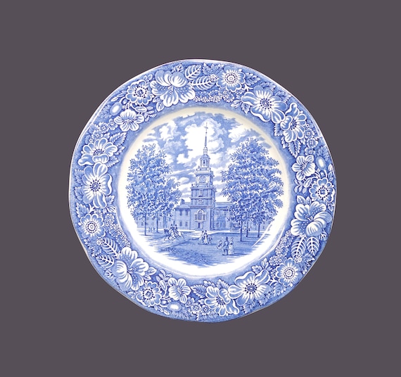 Vintage Liberty Blue Blue-and-white Dinner Plate. Independence