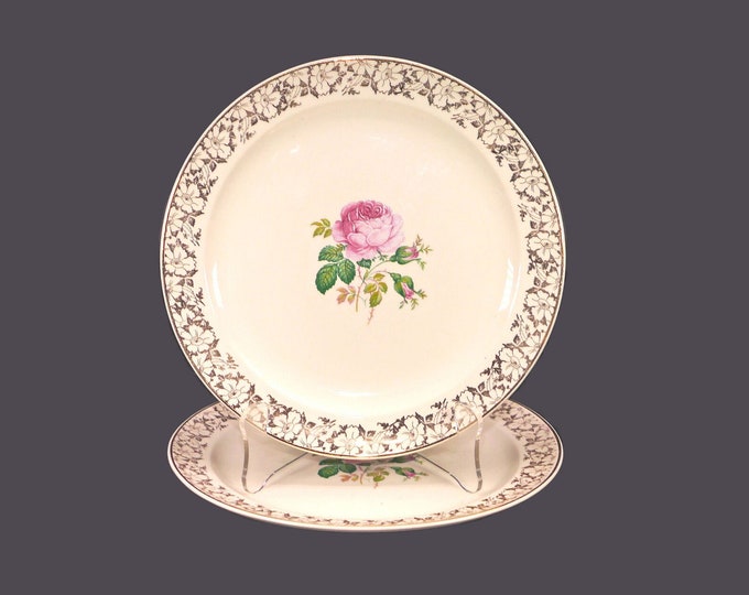 Pair of Taylor Smith & Taylor TST621 salad plates made in USA.