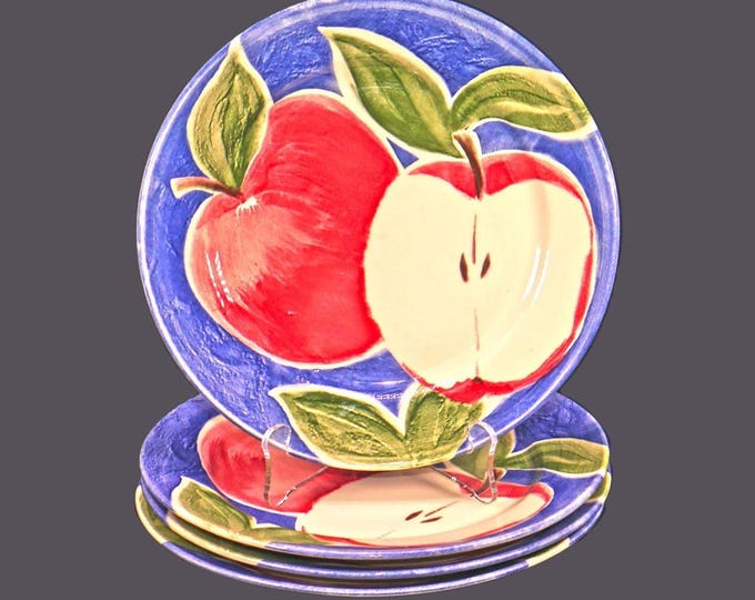 Four Eaton Home EAT8 salad plates. Fresh apples.