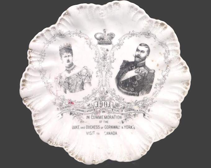 1901 Duke & Duchess of Cornwall Plate: Britannia Porcelain, Austria