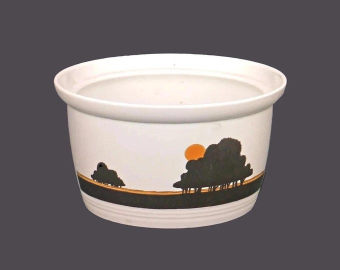Royal Doulton Prairie LS1031 two-quart stoneware casserole. Lambethware stoneware made in England.