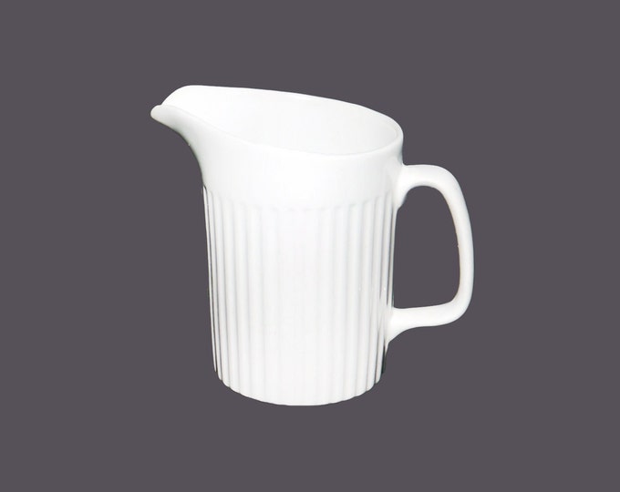 Johnson Brothers Athena creamer jug. All-white ironstone made in England.