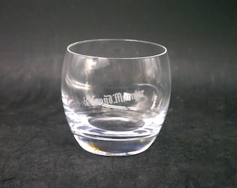 la vie de Grand Marnier on-the-rocks | lo-ball | whisky roly poly glass. Etched-glass branding. Made in France.