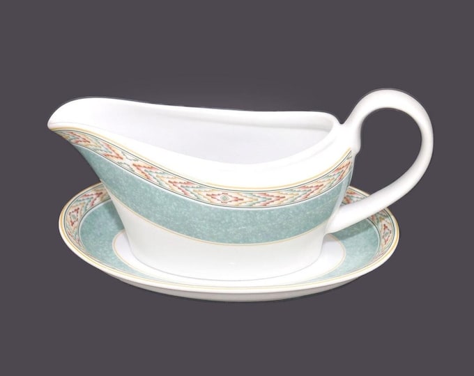 Wedgwood Aztec gravy boat with under-plate. Wedgwood Home Collection made in Portugal.
