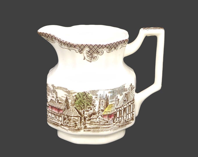 Wedgwood Shakespeare's Sonnets Brown Multicolor creamer jug made in England. As It Fell Upon a Day in the Merry Month of May.