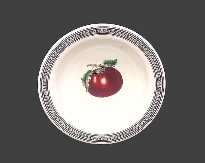 Pfaltzgraff Farmer's Market Red Tomato rimmed stoneware soup bowl made in USA. Sold individually.