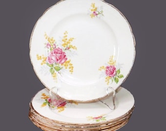 Vintage Six Alfred Meakin MEA363 Rosemont bread plates. Royal Marigold England. 6 plates.