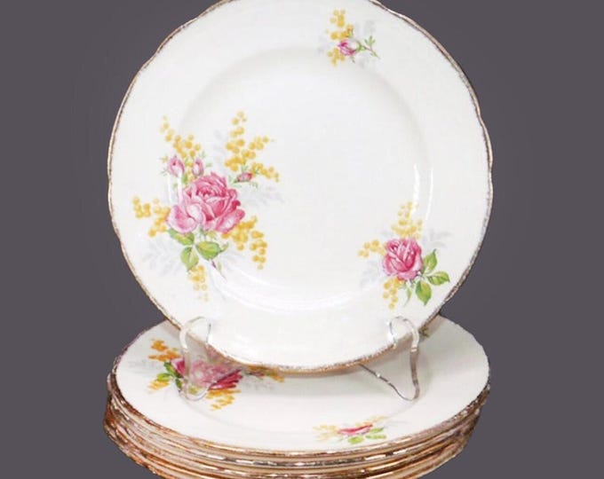 Six Alfred Meakin MEA363 | Rosemont bread plates. Royal Marigold ironstone made in England.