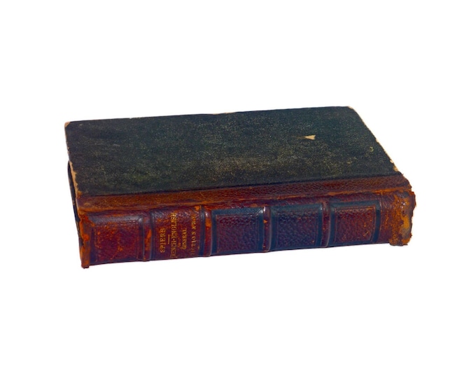 Antiquarian Spiers French-English dictionary. Leather spine. Libraire Europeenne de Baudry. Smithsonian Institute.