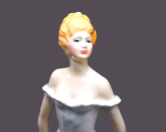 Francesca Staffordshire Pottery Diana porcelain figurine. Numbered 0948/90 signed D. Broom. Made in England.