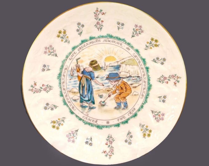 Vintage Royal Doulton Kate Greenaway Cancer Zodiac Plate