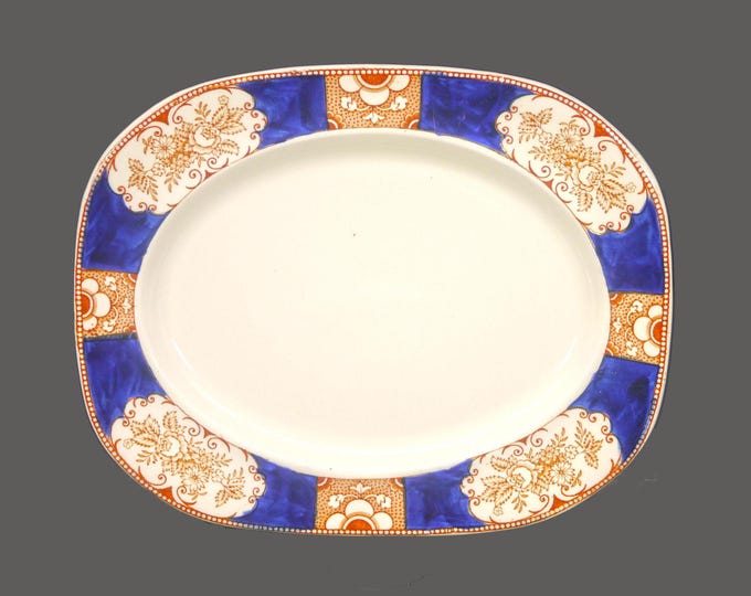 Vintage Wood & Sons Napoli like sandwich platter. Imari colors. England.