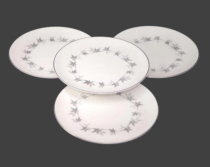 Four Royal Doulton Kimberly H4961 salad plates. Bone china made in England.