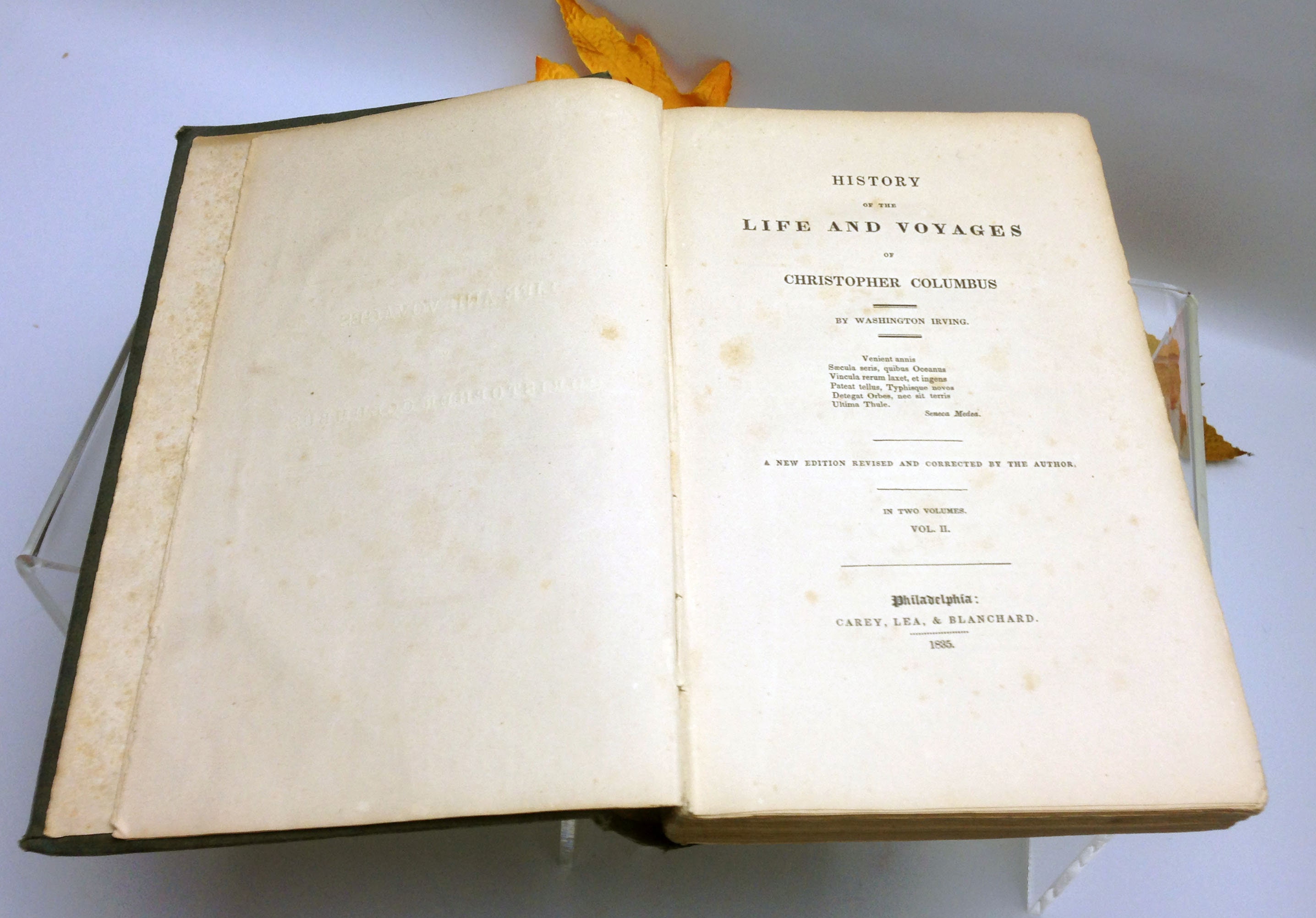 Antiquarian book 1835 Irving's Life of Columbus Vol II. | Etsy
