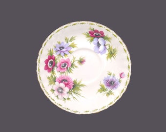 Royal Albert Anemones orphaned saucer only. Flower of the Month Series for March made in England.