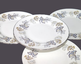 Vintage Coalport Camelot bone china bread plates. England. Set of 4.