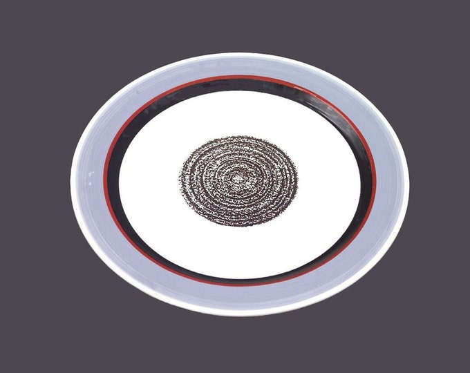 Nittocraft Black Coral 8701 stoneware chop plate | service plate | round platter made in Japan.