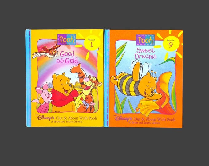 Pair of children's books Disney Out and About with Pooh Good as Gold Vol 1, Sweet Dreams Vol 9. Complete.