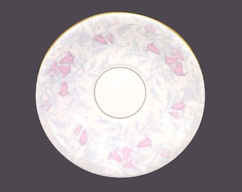 Vintage Minton The Debutante Gray S295 orphaned saucer. Bone china made in England.