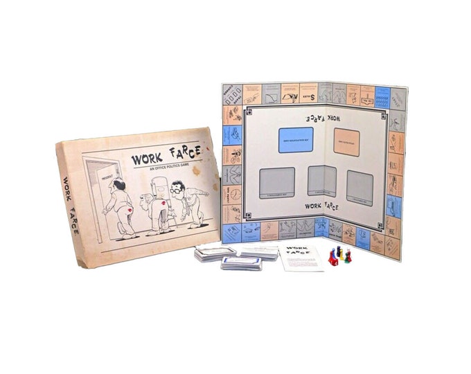 Work Farce Office Politics board game. Prototype game with few copies in existence. Work Farce Games Ajax Ontario.
