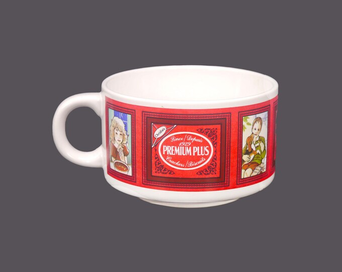 Christies Premium Plus Crackers soup mug. Children enjoying soup. Sold individually.