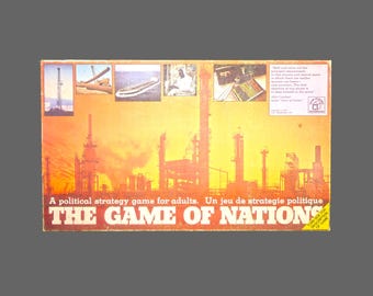 Vintage Waddington's The Game of Nations political strategy board game. 1974. Complete.