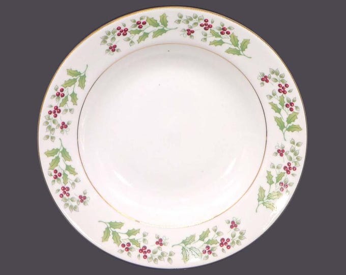 Gibson Housewares Christmas Harmony rimmed soup bowl. Sold individually.