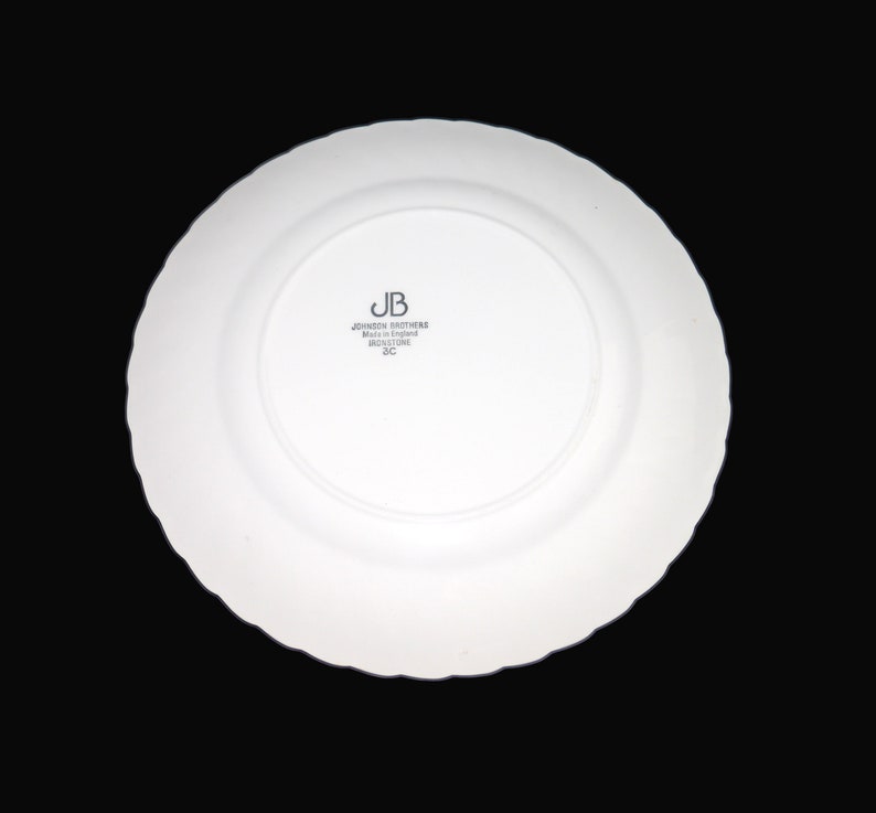 Pair of Johnson Brothers Regency White Luncheon Plates Made in Etsy