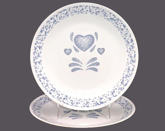 Pair of Corelle | Corningware Blue Hearts dinner plates made in USA.