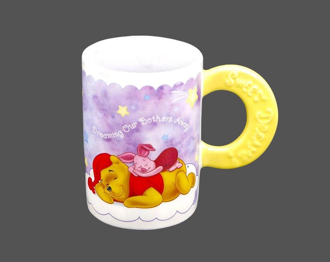 Houston Harvest Walt Disney Dreaming Our Bothers Away | All Bounced Out large ceramic coffee or tea mug.  Winnie the Pooh, Tigger, Piglet.
