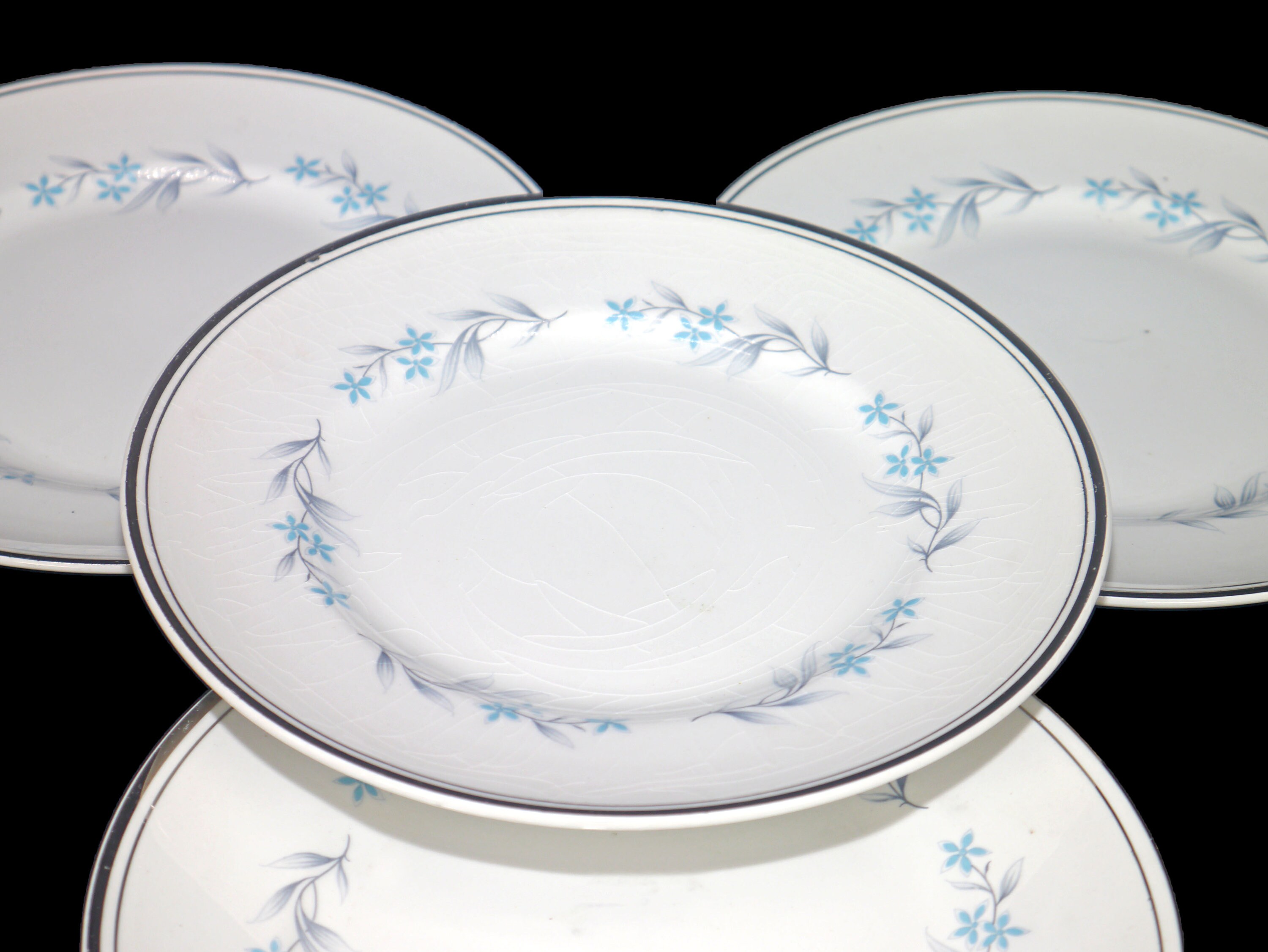 Four Ridgway Richmond Salad Plates. White Mist Ironstone Made Etsy Canada