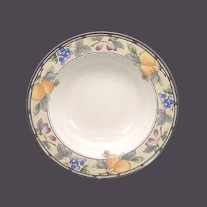 Vintage Mikasa Garden Harvest Soup Bowl: Intaglio Stoneware CAC29