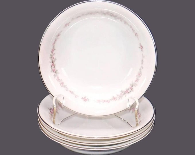 Four Noritake Rosepoint fruit nappies, dessert bowls made in Japan.