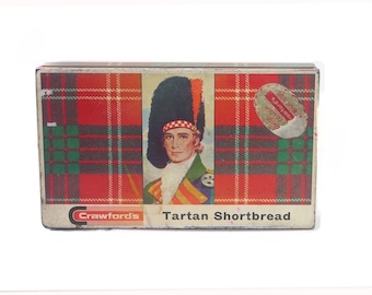 Crawford's Tartan Shortbread Scottish cookie tin (empty).