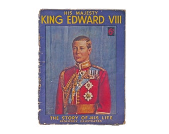 Vintage 1936 King Edward VIII Paperback Book: Illustrated Biography