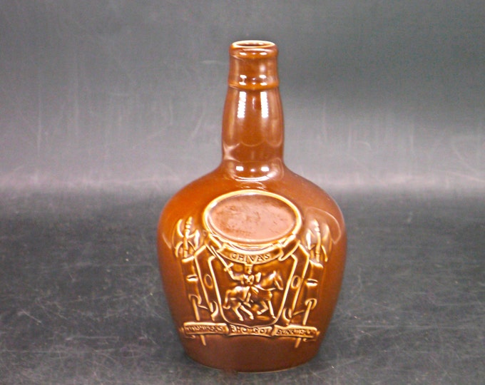 Spode Chivas Royal Salute stoneware decanter | crock | bottle made in England. No cap.