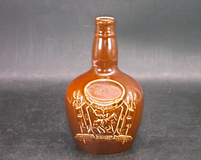 Spode Chivas Royal Salute stoneware decanter | crock | bottle made in England. No cap. Gift for him. Gift for dad.