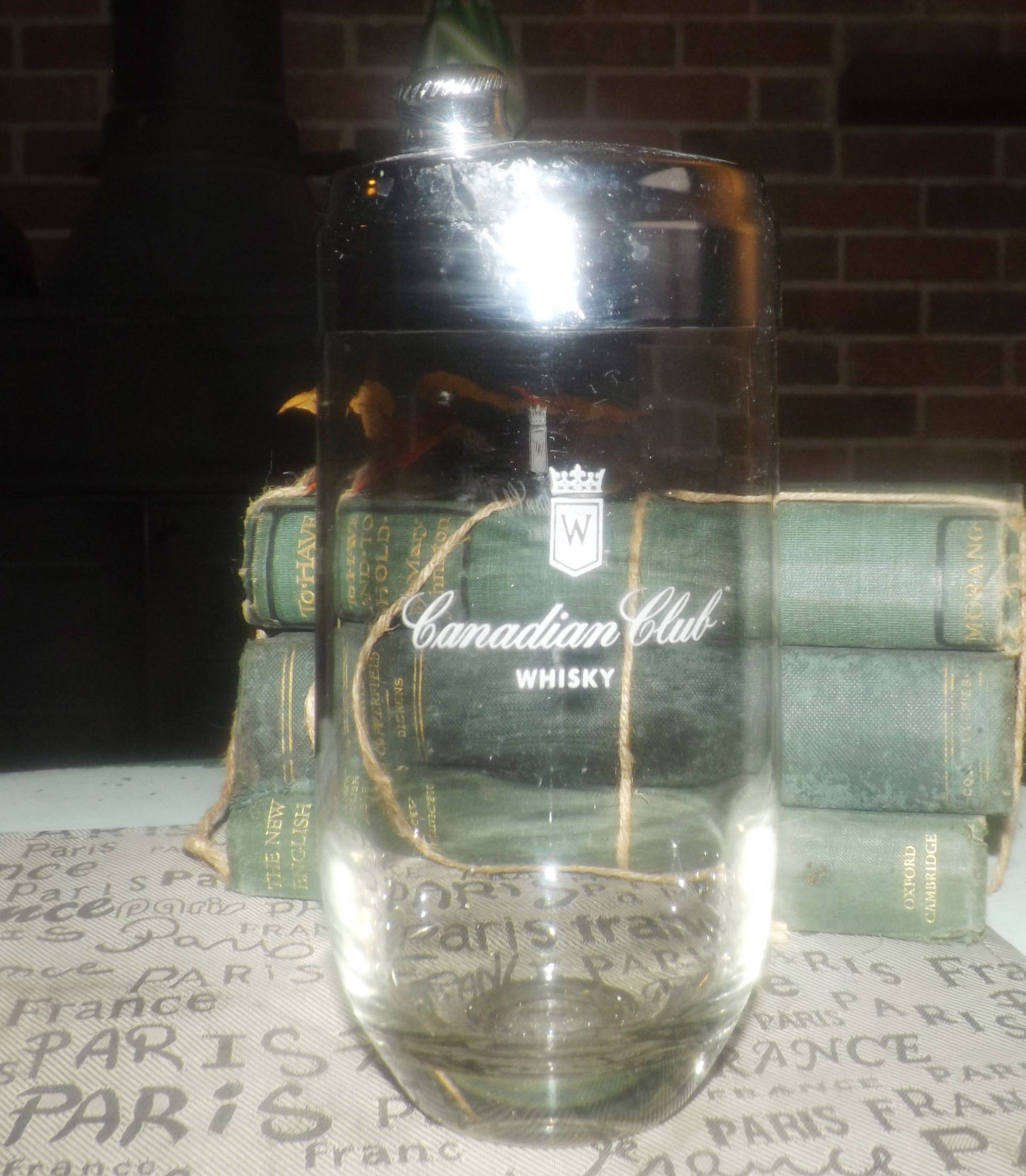 Vintage (1970s) Canadian Club Whisky branded drink cocktail mixer or jigger with measured pour