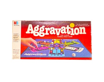 Aggravation Board Game published Milton Bradley 1989. Complete. Canadian English | French issue.