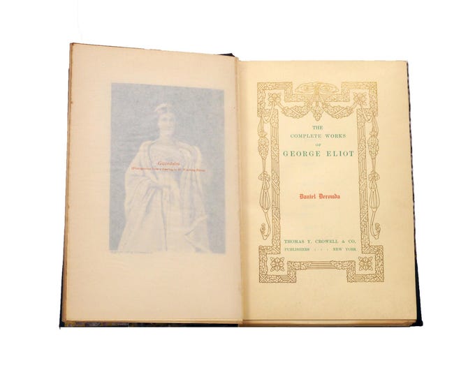 Antiquarian book (1878) The Complete Works of George Eliot Vol VI Daniel Deronda. Thomas Crowell.