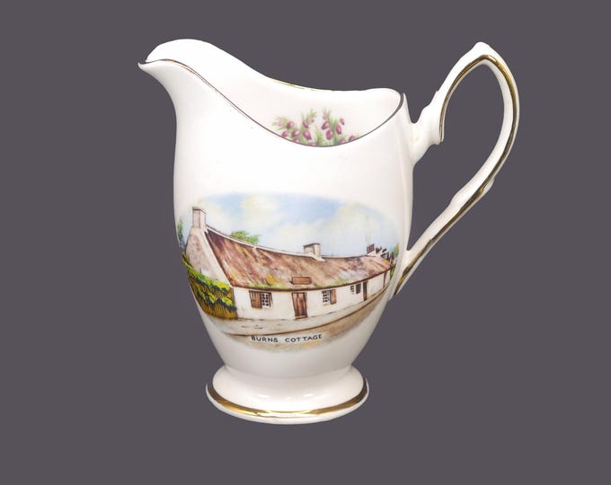 Vintage Clare Bone China Creamer: Burns Cottage, Scottish Thistle