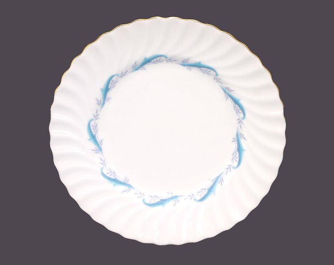 Minton Downing S665 salad plate. Bone china made in England. Fife shape, gold trim. Sold individually.