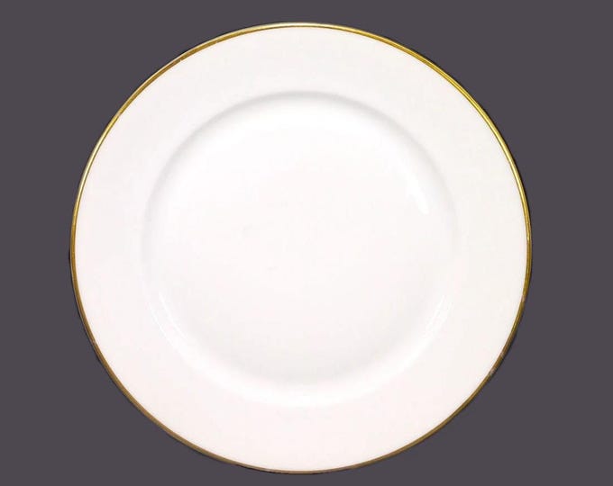 Heinrich & Co. HC48 salad plate. Classic gold-and-white tableware made in Bavaria. Sold individually.