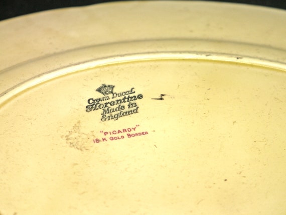 Vintage Crown Ducal Florentine Picardy Oval Platter Made in