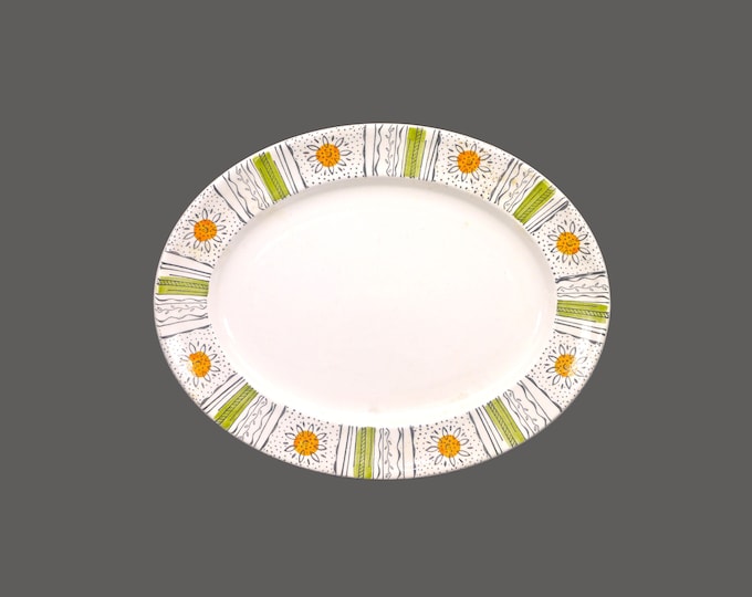 Broadhurst Capri oval platter. Kathie Winkle design made in England. Flaws (see below).