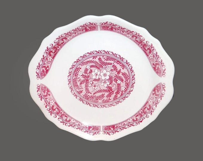 Syracuse China Strawberry Hill Pink oval steak or burger platter. Vintage hotelware restaurantware made in the USA.