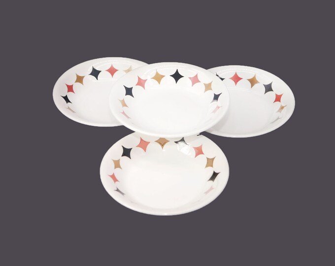 Four TG Green Quatro fruit nappies, dessert bowls made in England. Berit Ternell Gayday Tableware.