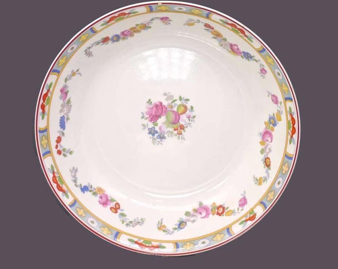 Antique art-nouveau era Johnson Brothers Arundale coupe soup bowl. Pareek ironstone made in England. Flaw (see below).