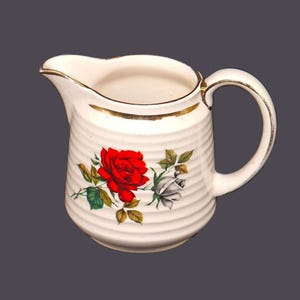 Sadler 3635 D red and white roses creamer jug made in England.