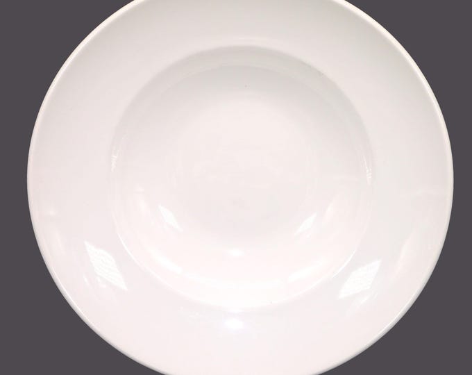 Vintage Steelite Simplicity White all-white rimmed pasta serving bowl: hotelware England.